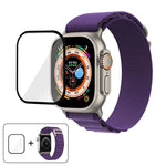 Bracelet de montre en nylon à boucle avec film incurvé 3D, pour Apple Watch Ultra 2/1 49 mm