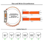 Bracelet de montre en nylon à boucle avec film incurvé 3D, pour Apple Watch Series 44 mm
