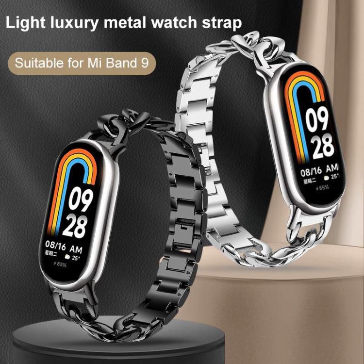 xDfind Single-row Denim Chain Stainless Steel Watch Band, For Xiaomi Smart Band 10 / 9 / 8