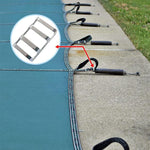 Boucle de barre en acier inoxydable pour clôture en maille de piscine, boucle fixe de couverture de sécurité de piscine, 3 pièces/paquet