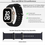 Bracelet de montre en silicone Ocean avec film incurvé 3D, pour Apple Watch Series 41 mm, Apple Watch Series 38 mm et Apple Watch Series 42 mm