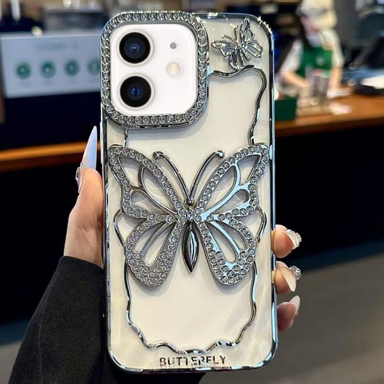 Hollow Butterfly Electroplating TPU Phone Case, For iPhone 11 Pro Max, For iPhone 11