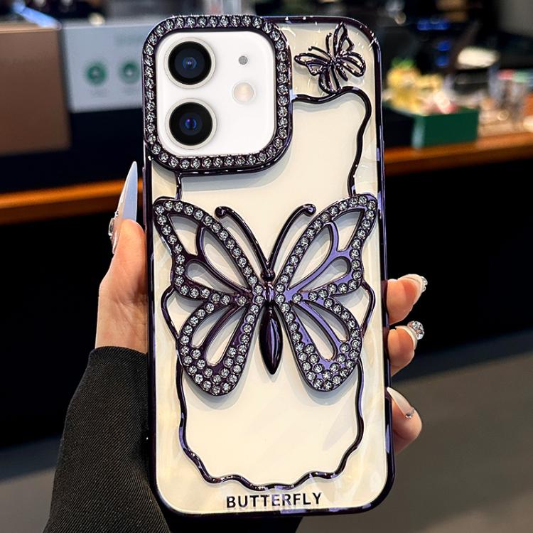Hollow Butterfly Electroplating TPU Phone Case, For iPhone 11 Pro Max, For iPhone 11