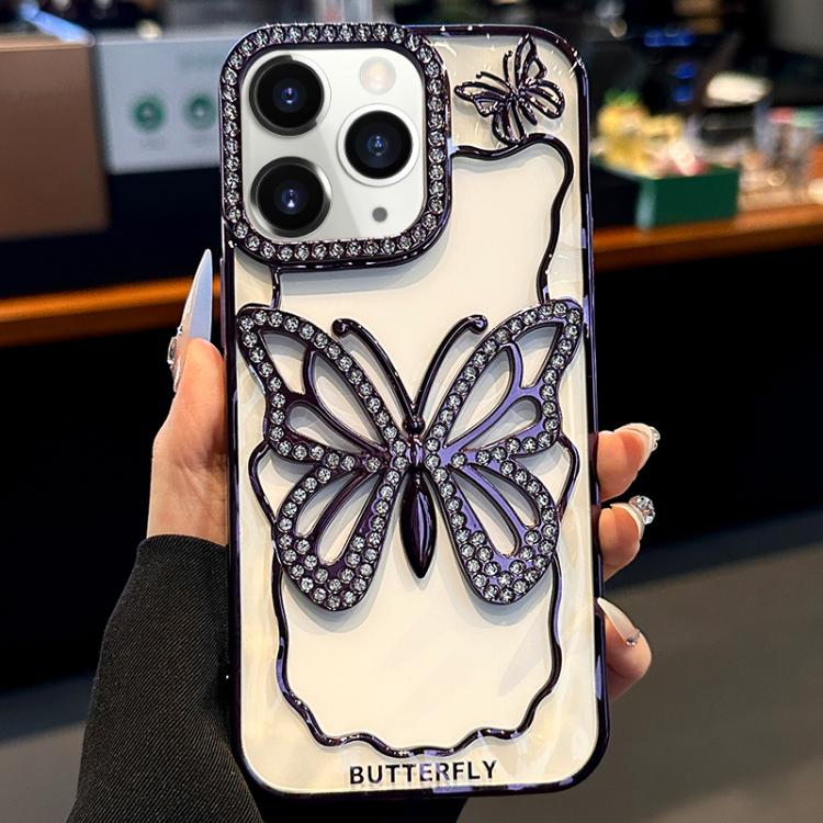 Hollow Butterfly Electroplating TPU Phone Case, For iPhone 11 Pro Max, For iPhone 11