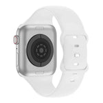 Bracelet de montre en silicone avec boucle papillon et film incurvé 3D, compatible avec Apple Watch Series 10 46 mm, Apple Watch Series 10 42 mm et Apple Watch Series 44 mm.