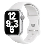 Bracelet de montre en silicone avec boucle papillon et film incurvé 3D, compatible avec Apple Watch Series 41 mm, Apple Watch Series 38 mm et Apple Watch Series 42 mm.