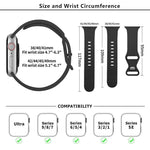 Bracelet de montre en silicone avec boucle papillon et film incurvé 3D, compatible avec Apple Watch Series 41 mm, Apple Watch Series 38 mm et Apple Watch Series 42 mm.