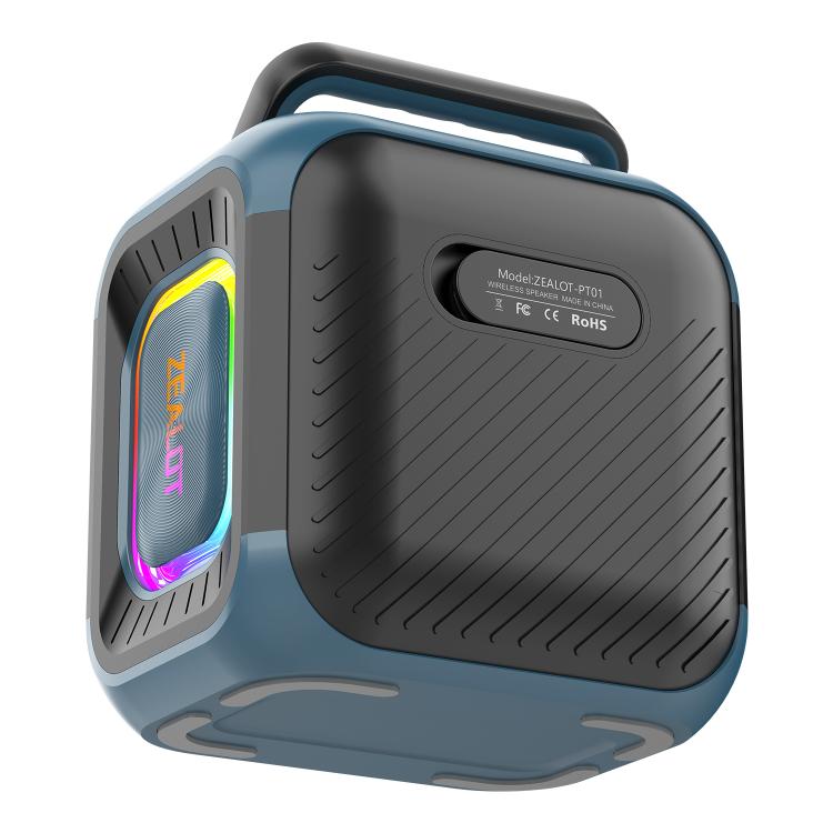 Enceinte Bluetooth stéréo RGB portable extérieure IPX6 Zealot PT01 30W, PT01