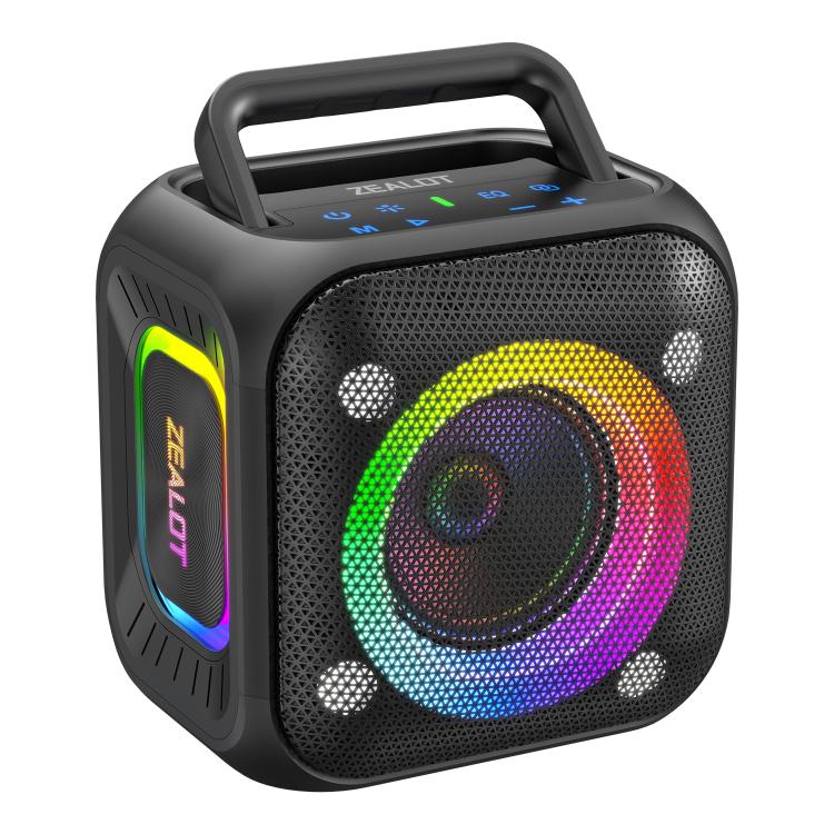 Enceinte Bluetooth stéréo RGB portable extérieure IPX6 Zealot PT01 30W, PT01