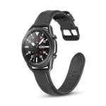 Bracelet de rechange en cuir à texture plate, Pour Samsung Galaxy Watch 3 41mm, Pour Samsung Galaxy Watch 3 45mm