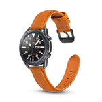 Bracelet de rechange en cuir à texture plate, Pour Samsung Galaxy Watch 3 41mm, Pour Samsung Galaxy Watch 3 45mm