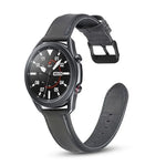 Bracelet de rechange en cuir à texture plate, Pour Samsung Galaxy Watch 3 41mm, Pour Samsung Galaxy Watch 3 45mm