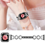 Bracelet de montre xDfind en métal à motif diamant en forme de O avec film trempé et revêtement en polycarbonate intégré, compatible avec Apple Watch Series 10 46 mm, 42 mm, 44 mm, 40 mm et Apple Watch Ultra 2/1 49 mm…