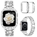 xDfind Diamond Jewelry Metal Watch Band with Case, For Apple Watch Series 10 46mm, For Apple Watch Series 10 42mm, For Apple Watch Series 44mm, For Apple Watch Series 40mm, For Apple Watch Ultra 2 / 1 49mm, For Apple Watch Series 45mm                  ...