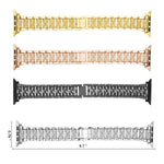 Bracelet de montre en métal serti de diamants xDfind avec étui, compatible avec Apple Watch Series 10 46 mm, 42 mm, 44 mm, 40 mm, Ultra 2/1 49 mm et 45 mm…