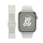 Bracelet de montre en silicone à boucle papillon et pois colorés avec film incurvé 3D, pour Apple Watch Series 42 mm