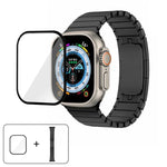 Bracelet de montre Original Buckle en acier inoxydable 316 avec film incurvé 3D, compatible avec Apple Watch Series 10 46 mm, 42 mm, 44 mm, 40 mm, Ultra 2/1 49 mm et 45 mm…