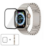 Bracelet de montre Original Buckle en acier inoxydable 316 avec film incurvé 3D, compatible avec Apple Watch Series 10 46 mm, 42 mm, 44 mm, 40 mm, Ultra 2/1 49 mm et 45 mm…