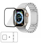 Bracelet de montre Original Buckle en acier inoxydable 316 avec film incurvé 3D, compatible avec Apple Watch Series 10 46 mm, 42 mm, 44 mm, 40 mm, Ultra 2/1 49 mm et 45 mm…