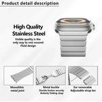 Bracelet de montre Original Buckle en acier inoxydable 316 avec film incurvé 3D, compatible avec Apple Watch Series 10 46 mm, 42 mm, 44 mm, 40 mm, Ultra 2/1 49 mm et 45 mm…