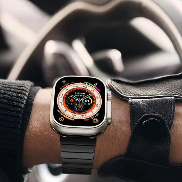 Bracelet de montre Original Buckle en acier inoxydable 316 avec film incurvé 3D, compatible avec Apple Watch Series 10 46 mm, 42 mm, 44 mm, 40 mm, Ultra 2/1 49 mm et 45 mm…