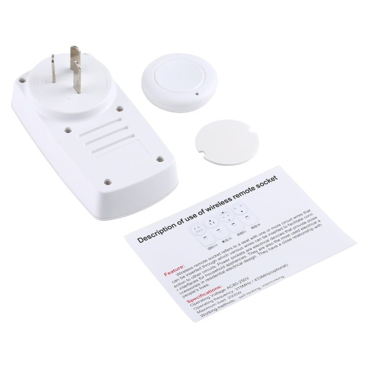 Prise télécommande sans fil intelligente AK-DL220 220V avec télécommande, prise AU, prise EU, prise UK, prise US