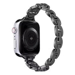 Bracelet de montre xDfind Double Cœur Diamant Métallique, pour Apple Watch 42/44/45/46/49 mm et Apple Watch 38/40/41/S10 42 mm