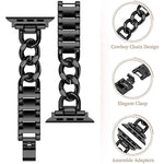Bracelet de montre xDfind Double Circle en métal, compatible avec Apple Watch 42/44/45/46/49 mm et Apple Watch 38/40/41/S10 42 mm.