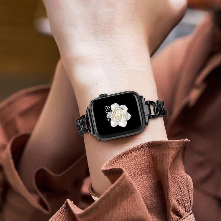 Bracelet de montre xDfind Double Circle en métal, compatible avec Apple Watch 42/44/45/46/49 mm et Apple Watch 38/40/41/S10 42 mm.
