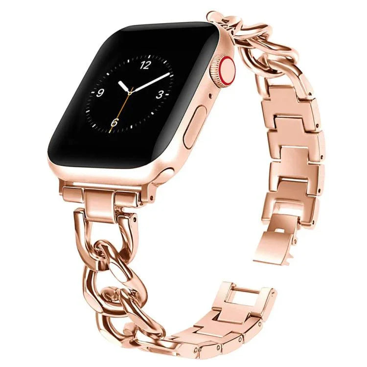 Bracelet de montre xDfind Double Circle en métal, compatible avec Apple Watch 42/44/45/46/49 mm et Apple Watch 38/40/41/S10 42 mm.