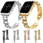 Bracelet de montre xDfind Double Circle en métal, compatible avec Apple Watch 42/44/45/46/49 mm et Apple Watch 38/40/41/S10 42 mm.