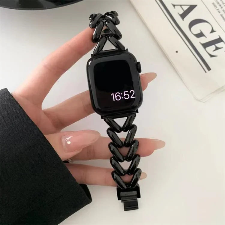 Bracelet de montre en métal en forme de V xDfind, compatible avec Apple Watch 42/44/45/46/49 mm et Apple Watch 38/40/41/S10 42 mm.