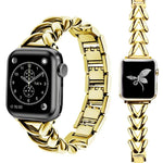 Bracelet de montre en métal en forme de V xDfind, compatible avec Apple Watch 42/44/45/46/49 mm et Apple Watch 38/40/41/S10 42 mm.
