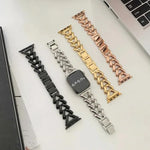 Bracelet de montre en métal en forme de V xDfind, compatible avec Apple Watch 42/44/45/46/49 mm et Apple Watch 38/40/41/S10 42 mm.
