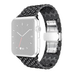Bracelet de montre en métal texturé dragon xDfind, compatible avec Apple Watch 42/44/45/46/49 mm et Apple Watch 38/40/41/S10 42 mm.
