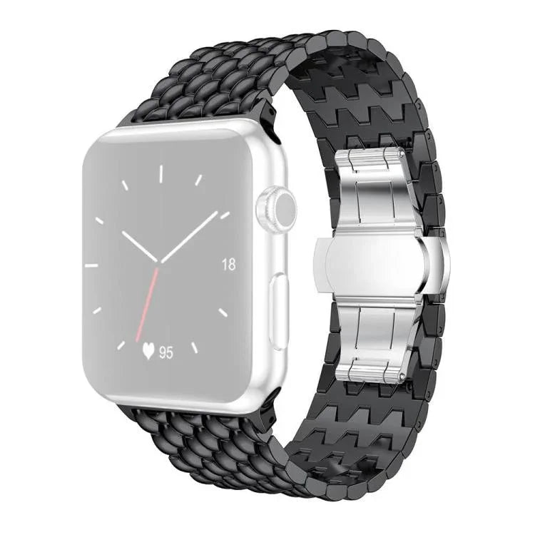 Bracelet de montre en métal texturé dragon xDfind, compatible avec Apple Watch 42/44/45/46/49 mm et Apple Watch 38/40/41/S10 42 mm.