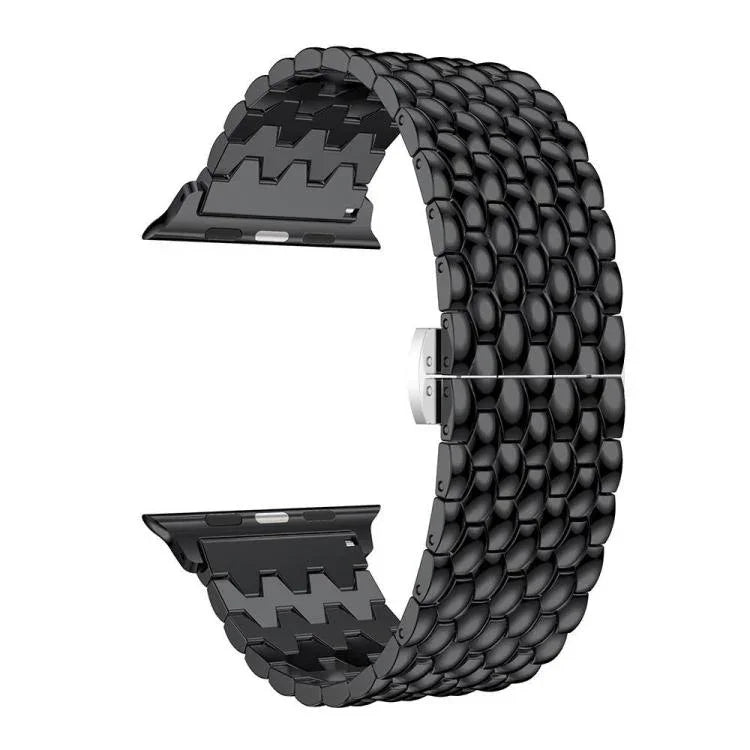 Bracelet de montre en métal texturé dragon xDfind, compatible avec Apple Watch 42/44/45/46/49 mm et Apple Watch 38/40/41/S10 42 mm.