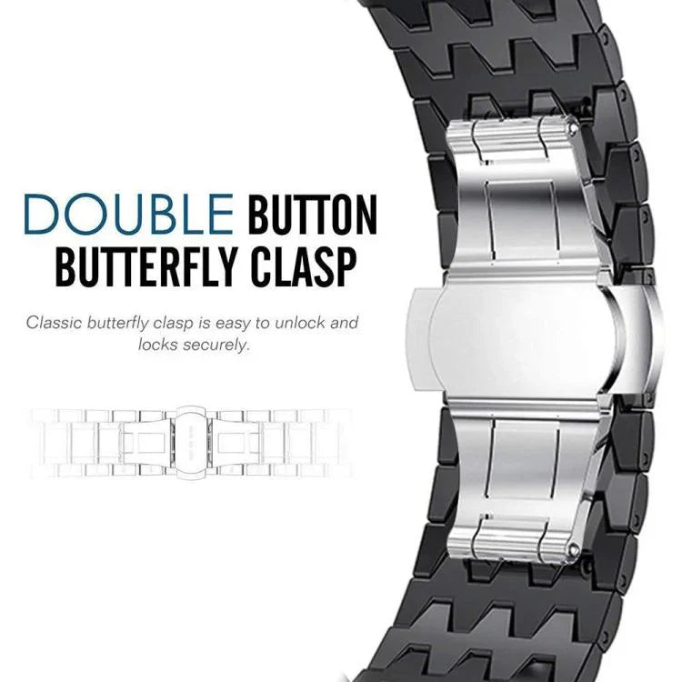 Bracelet de montre en métal texturé dragon xDfind, compatible avec Apple Watch 42/44/45/46/49 mm et Apple Watch 38/40/41/S10 42 mm.