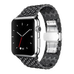 Bracelet de montre en métal texturé dragon xDfind, compatible avec Apple Watch 42/44/45/46/49 mm et Apple Watch 38/40/41/S10 42 mm.