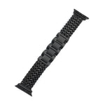 Bracelet de montre xDfind en acier inoxydable tressé à chevrons, compatible avec Apple Watch 42/44/45/46/49 mm et Apple Watch 38/40/41/S10 42 mm.