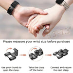 Bracelet de montre xDfind en acier inoxydable tressé à chevrons, compatible avec Apple Watch 42/44/45/46/49 mm et Apple Watch 38/40/41/S10 42 mm.