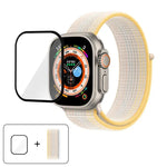 Bracelet de montre basique en nylon avec film incurvé 3D, pour Apple Watch Series 40 mm, Apple Watch Ultra 2/1 49 mm et Apple Watch Series 45 mm.