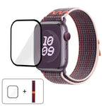 Bracelet de montre en nylon avec film incurvé 3D, pour Apple Watch Series 10 46 mm, Apple Watch Series 10 42 mm et Apple Watch Series 44 mm.
