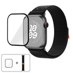 Bracelet de montre en nylon avec film incurvé 3D, pour Apple Watch Series 10 46 mm, Apple Watch Series 10 42 mm et Apple Watch Series 44 mm.