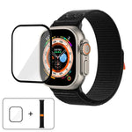 Bracelet de montre en nylon avec film incurvé 3D, pour Apple Watch Series 40 mm, Apple Watch Ultra 2/1 49 mm et Apple Watch Series 45 mm.