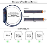 Bracelet de montre en nylon avec film incurvé 3D, pour Apple Watch Series 10 46 mm, Apple Watch Series 10 42 mm et Apple Watch Series 44 mm.