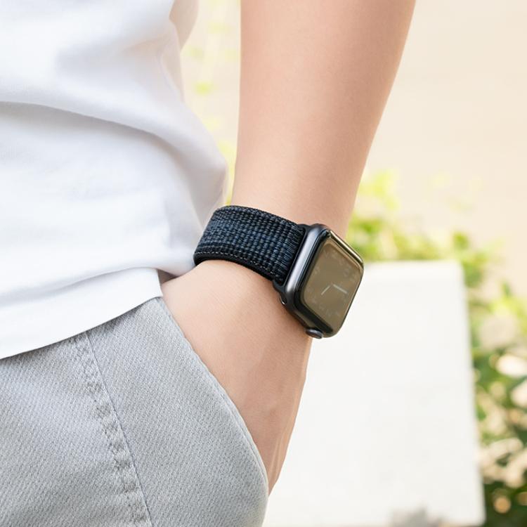 Bracelet de montre en nylon avec film incurvé 3D, pour Apple Watch Series 10 46 mm, Apple Watch Series 10 42 mm et Apple Watch Series 44 mm.