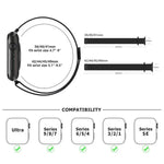 Bracelet de montre milanais en acier inoxydable avec film incurvé 3D, pour Apple Watch Series 41 mm, Apple Watch Series 38 mm et Apple Watch Series 42 mm.