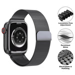 Bracelet de montre milanais en acier inoxydable avec film incurvé 3D, pour Apple Watch Series 10 46 mm, Apple Watch Series 10 42 mm et Apple Watch Series 44 mm.