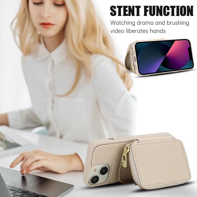 Étui de téléphone avec pochette à fermeture éclair et protection RFID pour cartes, pour iPhone 15, pour iPhone 14 / 13, pour iPhone 14 Pro, pour iPhone 14 Pro Max, pour iPhone 13 Pro Max, pour iPhone 13 Pro